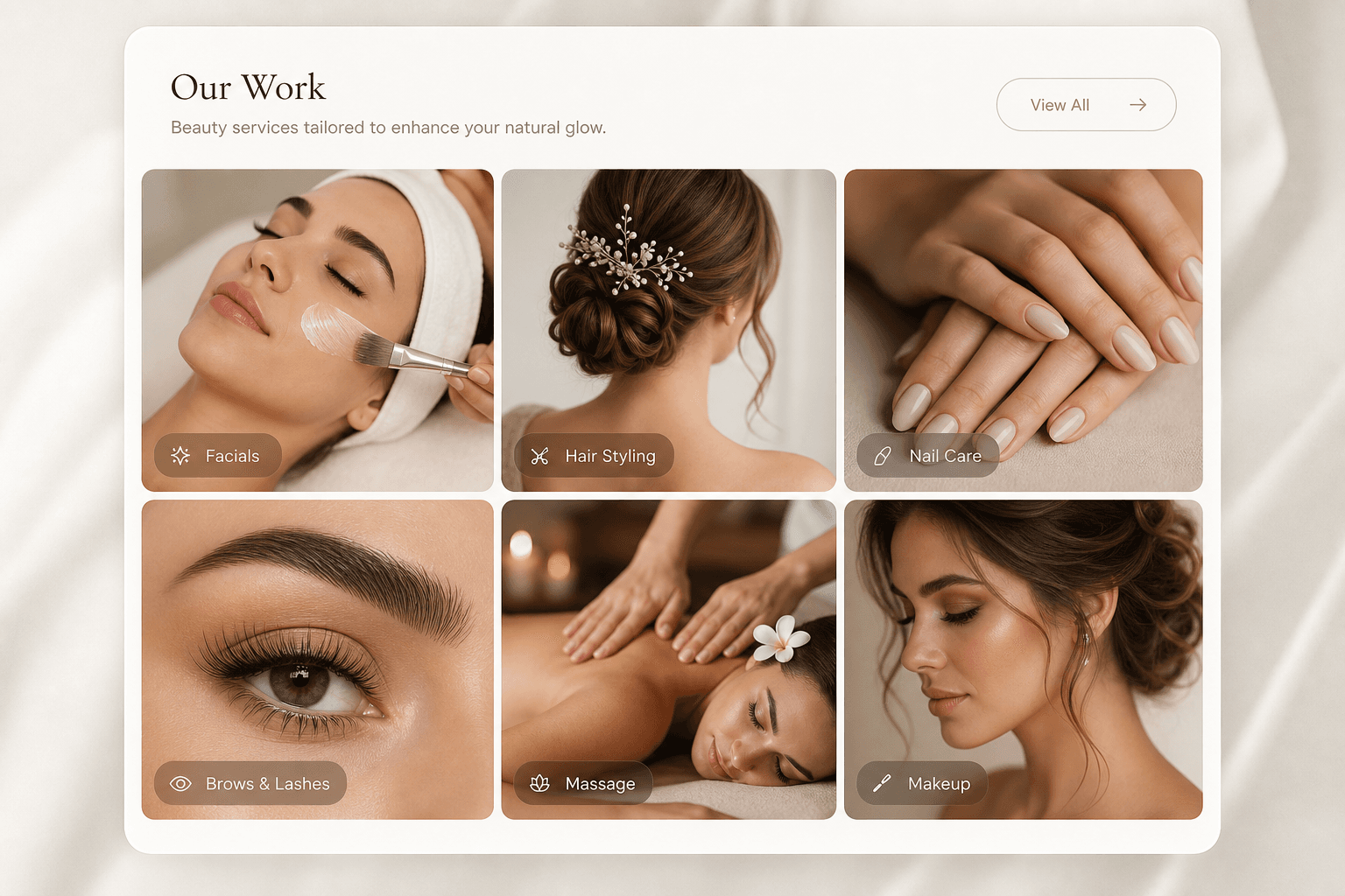 Elysian Spa & Salon Web dashboard